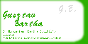 gusztav bartha business card